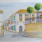 En San Roque. Watercolor Painting project by Jerónima De Sánchez y Ponce - 07.16.2024