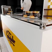 Stand Chocolate Cortés y Hermanos. Un projet de 3D, Motion design, Design , Publicité, Création d'accessoires, Architecture, Direction artistique, Br et ing et identité de Ernesto Torres - 16.07.2024