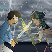 Volty Danny vs Little8ight. Digital Illustration, and Digital Drawing project by Rodolfo Morado - 07.11.2024