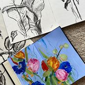 Mi proyecto del curso: Pintura floral expresiva con acrílicos. Fine Arts, Painting, Acr, lic Painting, and Botanical Illustration project by Pepis Herrera - 07.16.2024
