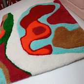 Meu projeto do curso: Tufting para iniciantes: crie arte têxtil colorida. Un progetto di Artigianato, Interior Design, Fiber Art, DIY, Punch needle e Textile Design di v.guidi - 17.07.2024