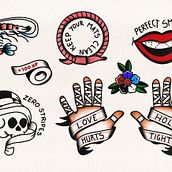 Bjj inspired tattoo flash. Een project van Digitale illustratie van Mads Madison - 17.07.2024