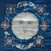 Mi proyecto del curso: Bluework: cianotipia y bordado. Un proyecto de Ilustración tradicional, Artesanía, Bellas Artes, Papercraft, Estampación, Bordado, DIY, Estampación textil y Diseño textil de Karen Ibarra - 17.07.2024