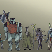 Mi proyecto del curso: Introducción al diseño de personajes para animación y videojuegos presentando a mis personajes "Los caballeros del apocalipsis". Traditional illustration, Animation, Character Design, Video Games, and Game Design project by Alan Rodrigo Garcia Carmona - 07.14.2024