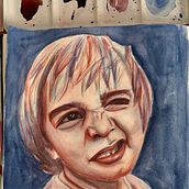 Mi proyecto del curso: Retrato artístico en acuarela. Fine Arts, Painting, Watercolor Painting, and Portrait Drawing project by Maria Fernanda Urrutia - 07.16.2024