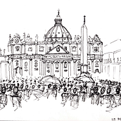Sketchbook from Rome, February 2024. Traditional illustration, Architecture, Architectural Illustration, Sketching, Drawing, and Pencil Drawing project by Amy Cotter - 02.10.2024