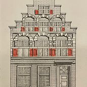 My final project: Steenschuur house in Leiden.. Un progetto di Disegno a matita, Disegno, Disegno artistico e Illustrazione architettonica di Dario Santonico Pasticciologo - 18.07.2024