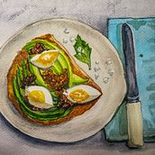 My project for course:  Flavorful Food Illustration with Watercolor. Traditional illustration, Fine Arts, Painting, and Watercolor Painting project by rceegee - 06.27.2024