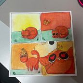 Mój projekt z kursu: Wprowadzenie do psychologii koloru: narracja chromatyczna. Ilustração tradicional, Artes plásticas, Pintura, Pintura em aquarela, Ilustração infantil, Narrativa, e Teoria da cor projeto de Maja Żukowska - 20.07.2024
