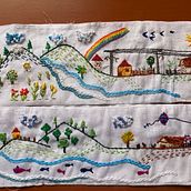 Mi proyecto del curso: Técnicas básicas de bordado: puntadas, composiciones y gamas cromáticas. Accessor, Design, Costume Design, Embroider, Color Theor, and Textile Design project by Rosa Morales - 07.21.2024