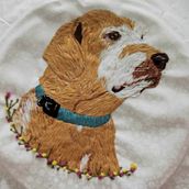 Mi proyecto del curso: Needle painting para principiantes. Embroider, Naturalistic Illustration, and Textile Design project by Yhasmin Contreras Velasquez - 07.21.2024