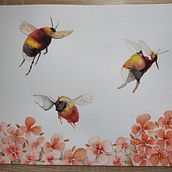 La ronda de las abejas. Traditional illustration, Painting, and Naturalistic Illustration project by Cristina Latorre Achury - 07.03.2024