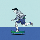 Mi proyecto del curso: Ilustración de personajes dinámicos Patineto azulado . Traditional illustration, Character Design, Comic, Creativit, Drawing, Digital Drawing, and Manga project by ivan704435 - 07.19.2024