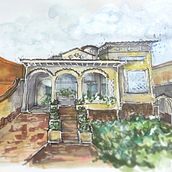 Projeto Final de curso Sketching com Albert Kiefer. Un proyecto de Bocetado, Dibujo, Ilustración arquitectónica, Sketchbook, Ilustración con tinta, Pintura a la acuarela, Arquitectura, Creatividad y Dibujo artístico de Maíra Teixeira Carvalho - 20.07.2024
