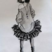 Assignment for course "Watercolor Fashion Illustration: Silhouette, Color and Flow". Un proyecto de Ilustración con tinta e Ilustración de moda					 de Signe Licite - 23.07.2024