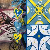 Mural exterior improvisado. Street Art, and Creativit project by Lucía Marhuenda Fernández - 05.12.2024
