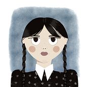 Merlina. Un proyecto de Ilustración digital, Diseño de personajes y Diseño gráfico de Lucia Puente - 16.07.2024