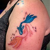 Meu projeto do curso: Técnicas de tatuagem com estilo aquarela: crie arte na pele. Traditional illustration, Painting, Watercolor Painting, and Tattoo Design project by Cindy Luana dos Santos Persuhn - 07.24.2024