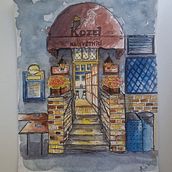 My project for course: Watercolor Urban Illustration: Portray your City. Painting, Drawing, Watercolor Painting, and Architectural Illustration project by Alexandra - 07.24.2024