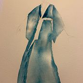 Mi proyecto del curso: Ilustración de moda con acuarela: silueta, color y fluidez. Traditional illustration, Watercolor Painting, and Fashion Illustration	 project by luisamoregar - 07.24.2024