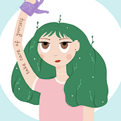 Mi proyecto del curso: Ilustración y creación de GIF en Procreate. Un proyecto de Ilustración tradicional, Diseño de personajes, Animación de personajes, Animación 2D, Ilustración digital, Dibujo digital e Ilustración animada de Lucia Puente - 17.07.2024