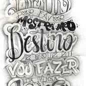 Meu projeto do curso: Tatuagem de letras cursivas à mão livre. Lettering, and Tattoo Design project by Claudinho Costa - 07.25.2024