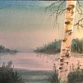 Mein Abschlussprojekt für den Kurs: Atmosphärische Landschaften in Aquarell . Seni Rupa, Lukisan, Dan Lukisan Cat Air proyek oleh Silke Schmitt - 07.25.2024
