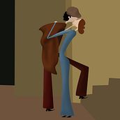 Mi proyecto del curso: Remake del pintor italiano Francesco Hayez "El beso". Traditional illustration, Character Design, Digital Illustration, Children's Illustration, and Narrative project by Jamilem Cordova Pichardo - 05.27.2021