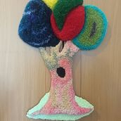 My project for course: Artistic wool cut for tapestries. Un proyecto de Bordado, Decoración de interiores, Tejido, DIY, Punch needle y Diseño textil de Debbie Ralph - 26.07.2024