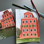 Italy Holiday . Un progetto di Illustrazione tradizionale, Bozzetti, Creatività, Disegno, Pittura ad acquerello, Sketchbook e Pittura gouache di Timea - 26.07.2024
