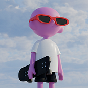 Mi proyecto del curso: Creación de personajes en 3D con Blender. 3D, Character Design, 3D Modeling, 3D Character Design, and 3D Design project by Ane Aizkorbe - 07.16.2024