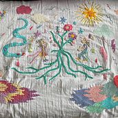 Mi proyecto del curso: Bordado contemporáneo con puntos tradicionales mexicanos. Arts, Crafts, Embroider, Fiber Arts, and Textile Design project by Rosa Angélica Navarro Ayala - 07.27.2024