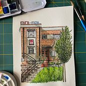 My project for course: Watercolor Urban Illustration: Portray your City . % lorepolaniac tarafından hazırlanan Tablo, Çizim, Sulubo, a Resim, Mimari İllüstras, Ve on projesi - 07.23.2024