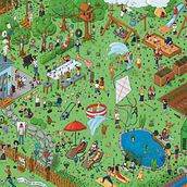 Mein Abschlussprojekt für den Kurs: Wimmelbild-Illustration mit Procreate Ein Projekt aus dem Bereich Traditionelle Illustration, Digitale Illustration und Sketchbook von Marlit Mogritz - 28.07.2024