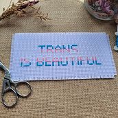 Trans is beautiful. Embroider project by Laura Molina - 07.28.2024