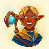 Sun elf wizard, Eryn. Un projet de Illustration numérique de Sacha van Andel - 03.07.2024