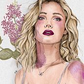 Meu projeto do curso: Retrato Ilustrado com Procreate. Un progetto di Illustrazione tradizionale, Illustrazione vettoriale, Illustrazione digitale e Disegno di ritratti di carolkuraz - 25.07.2024