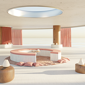 Mi proyecto del curso: ArchViz de interiores: crea diseños 3D surrealistas con Blender. Un proyecto de Arquitectura, Arquitectura interior, Arquitectura digital y Visualización arquitectónica de María Camila Quiroga Olaya - 29.07.2024