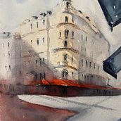 Mi proyecto del curso: Dibujo arquitectónico con acuarela y tinta. Sketching, Drawing, Watercolor Painting, Architectural Illustration, Sketchbook & Ink Illustration project by micaela.coronel - 07.28.2024