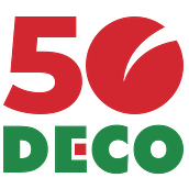 DECO's 50th Anniversary Commemorative Logo . Un progetto di Design di loghi di Carolina Nunes Pedro - 05.12.2023