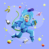 Mi proyecto del curso: Creación de personajes en 3D con Blender. 3D, Character Design, 3D Modeling, 3D Character Design, and 3D Design project by Daniel Salazar Gil - 07.29.2024