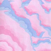Pink Clouds. Gouache Painting, and Painting project by Leana Rae Rondez - 08.02.2024