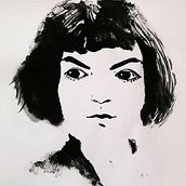 My project for course: Mindful Painting with India Ink. Un progetto di Illustrazione tradizionale, Belle arti, Pittura, Disegno di ritratti, Disegno artistico, Illustrazione con inchiostro e Disegno a matita di Natalie - 02.08.2024
