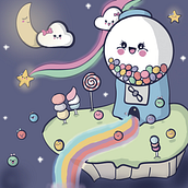 Mon projet du cours : Univers kawaii : créez des illustrations pleines de joie. Een project van Ontwerp van personages, Digitale illustratie y Manga van Lindsay Henno - 02.08.2024