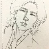 My project for course: Portrait Sketchbooking: Explore the Human Face. Sketching, Drawing, Portrait Drawing, Artistic Drawing, and Sketchbook project by Aya Abdelhamid - 08.02.2024