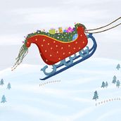 Navidad II. Traditional illustration project by A. Cecilia Caprario - 08.03.2024