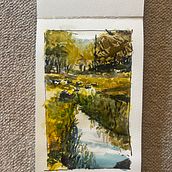 Mi proyecto del curso: Paisajes naturales en acuarela. Fine Arts, Painting, and Watercolor Painting project by Mercedes - 08.03.2024