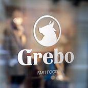 Brand Design with Grids: Grebo, fast food. Design, Br, ing, Identit, and Logo Design project by Robert Krulc - 08.04.2024