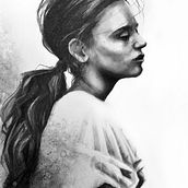 My project for course: Artistic Charcoal Portraiture: Creating Atmosphere. Un projet de Illustration traditionnelle, Beaux Arts, Dessin, Dessin de portrait, Dessin réaliste , et Dessin artistique de michele_marti - 05.08.2024