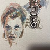 My project for course: Artistic Portrait with Watercolors. Watercolor Painting project by Andrew David - 08.04.2024